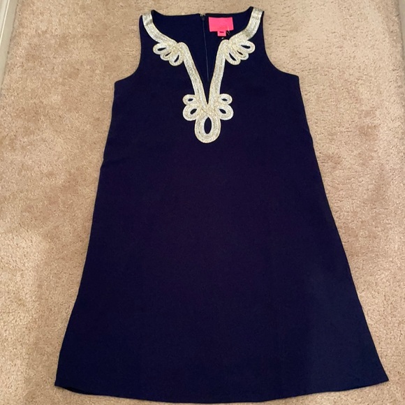 Lilly Pulitzer Navy Embellished Soft Shift Dress